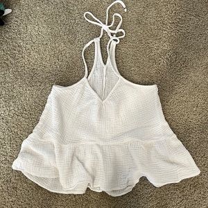 Gauze Ruffle Top